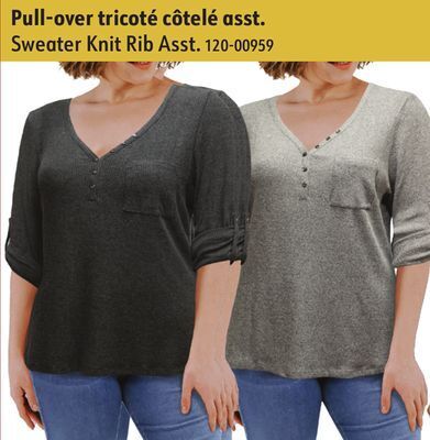 Hart Sweater knit rib asst offer