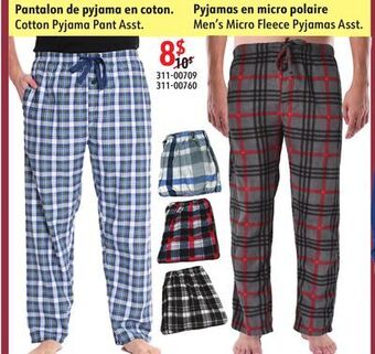Hart Cotton pyjama pant asst, men's micro fleece pyjamas asst offer