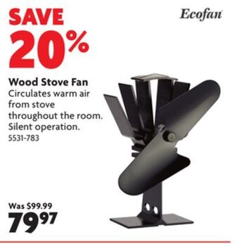 Home Hardware Wood stove fan offer