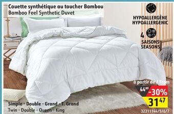 Sushi Shop Bamboo feel synthetic duvet offer