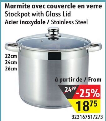 Hart Stockpot with glass lid stainless steel offer