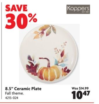Home Hardware 8.5 ceramic plate offer