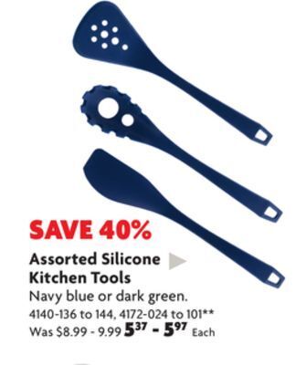 Home Hardware Assorted silicone kitchen tools offer