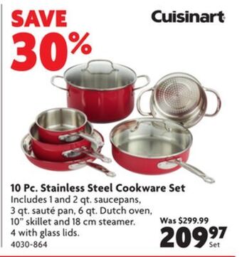 Home Hardware 10 pc. stainless steel cookware set offer