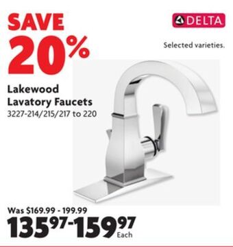 Home Hardware Lakewood lavatory faucets offer