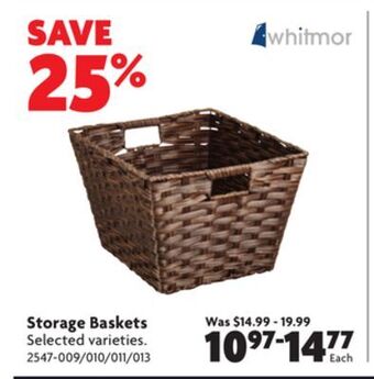 Home Hardware Storage baskets offer
