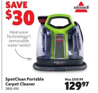Home Hardware Spotclean portable carpet cleaner offer