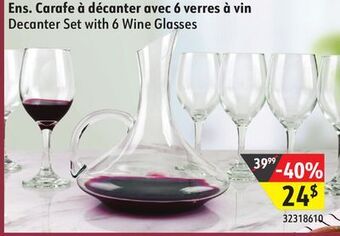 Sushi Shop Decanter set with 6 wine glasses offer