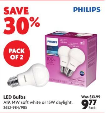 Home Hardware Led bulbs offer