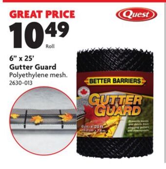 Home Hardware 6 x 25' gutter guard offer