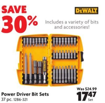 Home Hardware Power driver bit sets offer