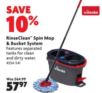 Home Hardware Rinseclean spin mop & bucket system offer