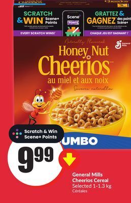 Chalo FreshCo General mills cheerios cereal selected 1-1.3 kg offer