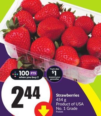 Chalo FreshCo Strawberries 454 g product of usa no. 1 grade offer