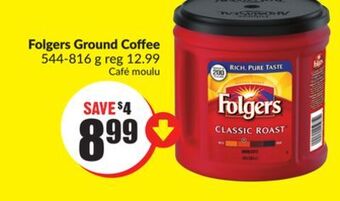 Chalo FreshCo Folgers ground coffee 544-816 g offer