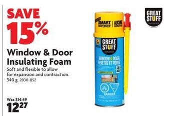 Home Hardware Window & door insulating foam offer