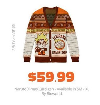 GameStop Naruto x-mas cardigan offer