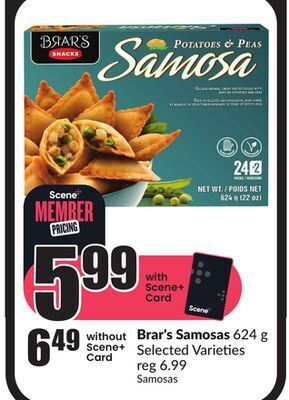 Chalo FreshCo Brar's samosas 624 g selected varieties offer