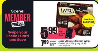 Chalo FreshCo Janes ultimates chicken wings frozen 695-754 g offer