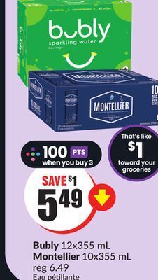 Chalo FreshCo Bubly 12x355 ml montellier 10x355 ml offer