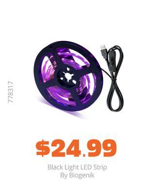 GameStop Black light led strip by biogenik offer