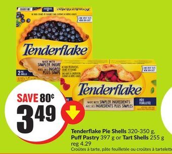 Chalo FreshCo Tenderflake pie shells 320-350 g, puff pastry 397 g or tart shells 255 g offer