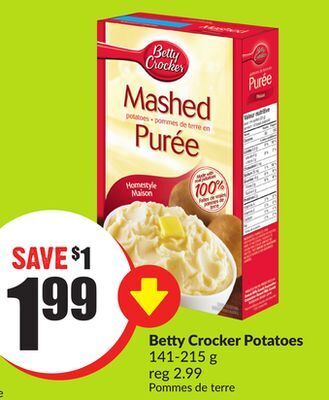 Chalo FreshCo Betty crocker potatoes 141-215 g offer