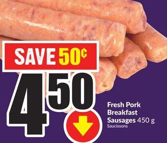 Chalo FreshCo Fresh pork breakfast sausages 450 g offer