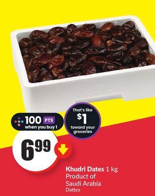 Chalo FreshCo Khudri dates 1 kg product of saudi arabia offer