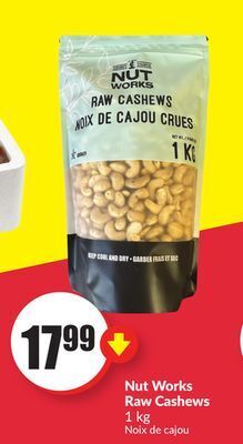 Chalo FreshCo Nut works raw cashews 1 kg offer