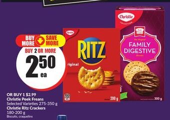 Chalo FreshCo Christie peek freans selected varieties 275-350 g christie ritz crackers 180-200 g offer
