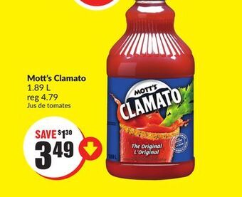 FreshCo Mott's clamato 1.89 l offer