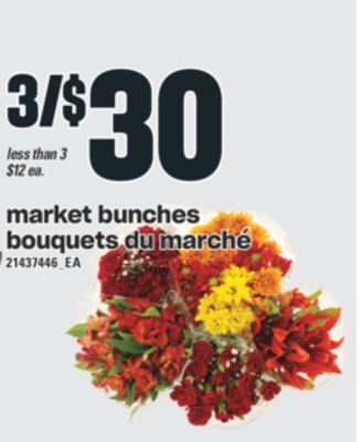 Valu-mart Bouquets du marché offer
