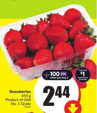 FreshCo Strawberries 454g product of usa offer