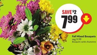 FreshCo Fall mixed bouquets offer