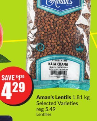 FreshCo Aman's lentils 1.81 kg selected varieties offer