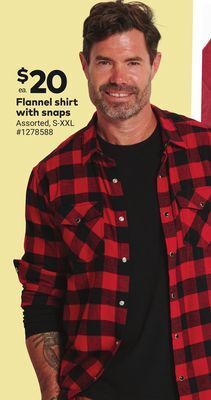 Giant Tiger Flannel shirt with snaps offer