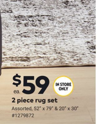 Giant Tiger 2 piece rug set offer