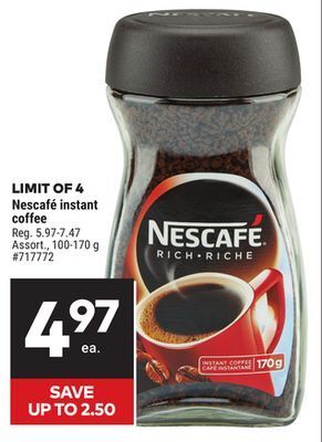 Giant Tiger Nescafé instant coffee offer