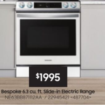 RONA Samsung bespoke 6.3 cu. ft. slide-in electric range offer