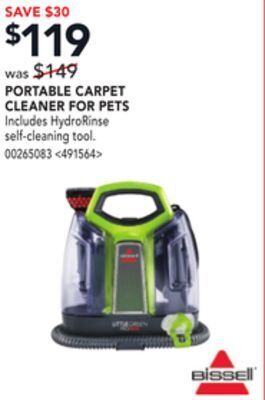RONA Bissell portable carpet cleaner for pets offer