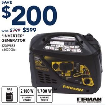 RONA Firman inverter generator offer
