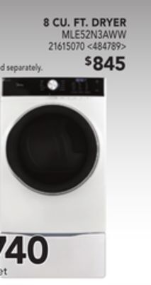 RONA Midea 8 cu.ft. dryer offer