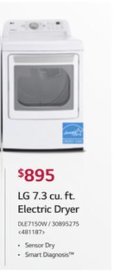 RONA Lg 7.3 cu. ft. electric dryer offer
