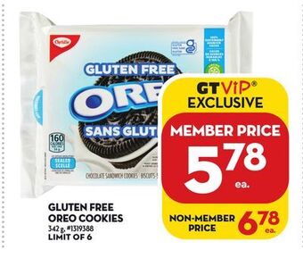 Giant Tiger Gluten free oreo cookies offer