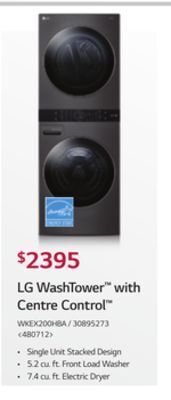 RONA Lg washtower with centre control offer