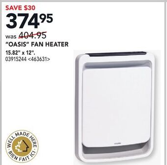 RONA Stelpro oasis fan heater 15.82 x 12 offer