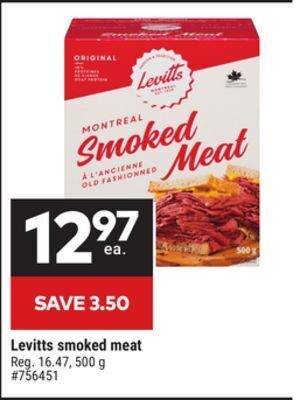 Giant Tiger Levitts smoked meat offer