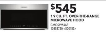RONA Frigidaire 1.9 cu.ft. over-the-range microwave hood offer