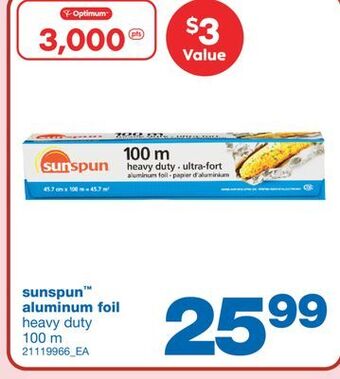 Wholesale Club Sunspun aluminum foil, 100 m offer